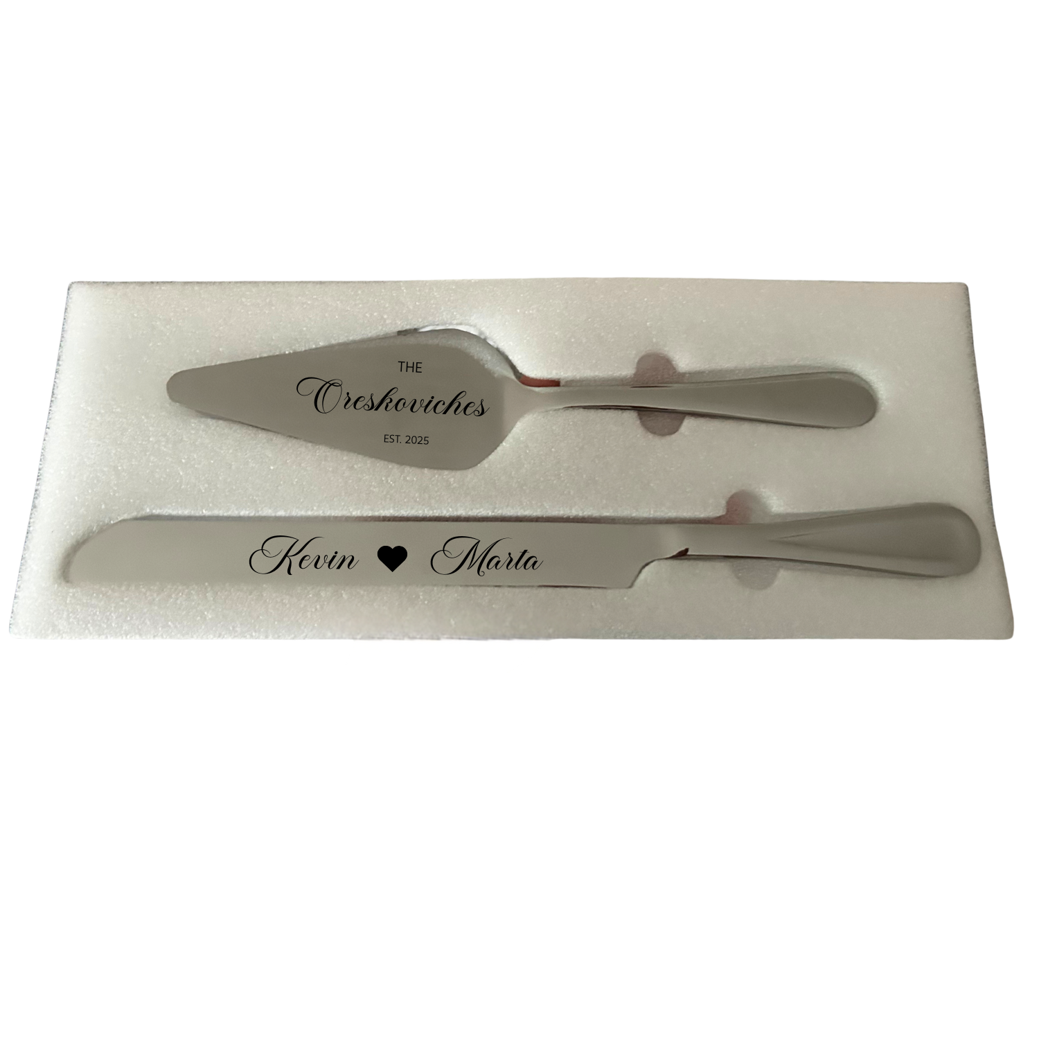 Custom Engraved Cake Cutter Set