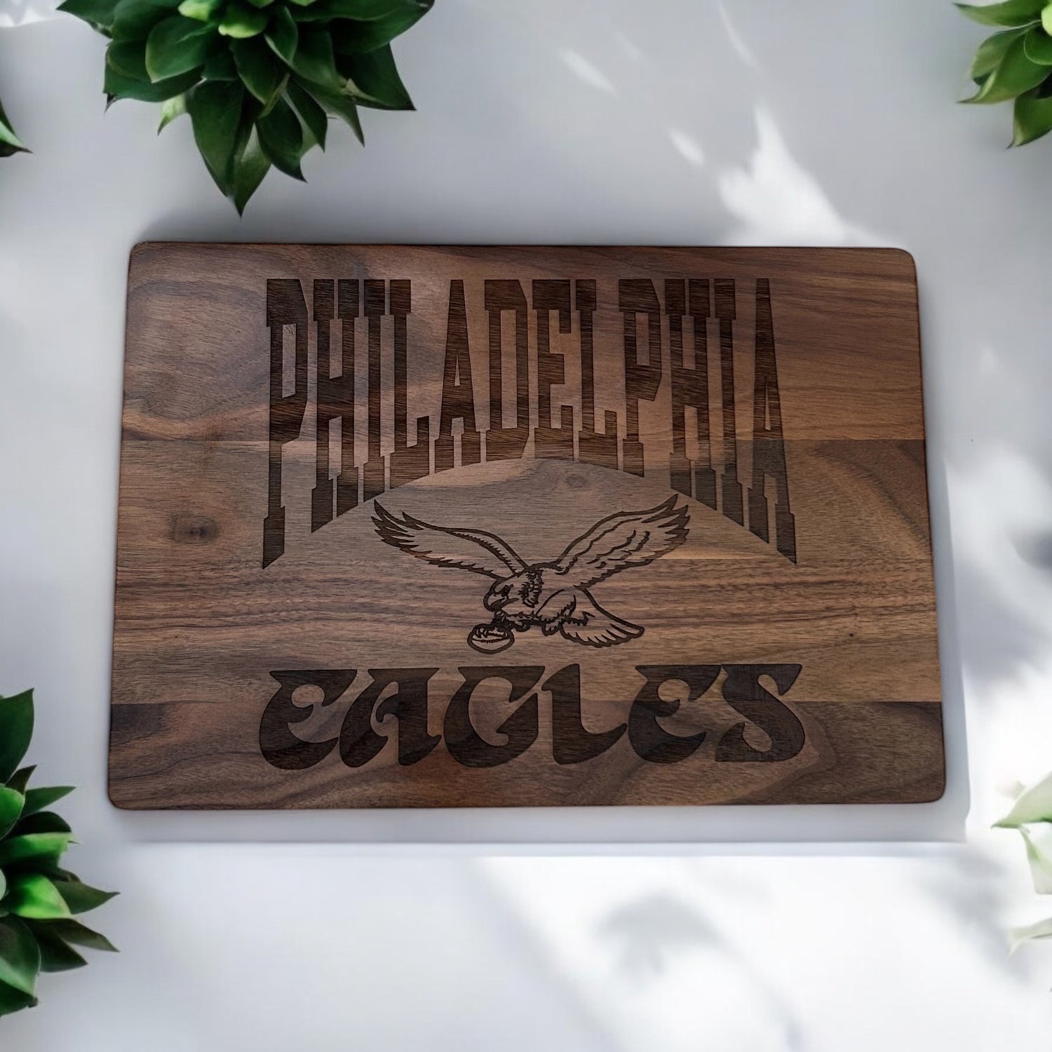 Engraved Eagles Walnut Cutting Board