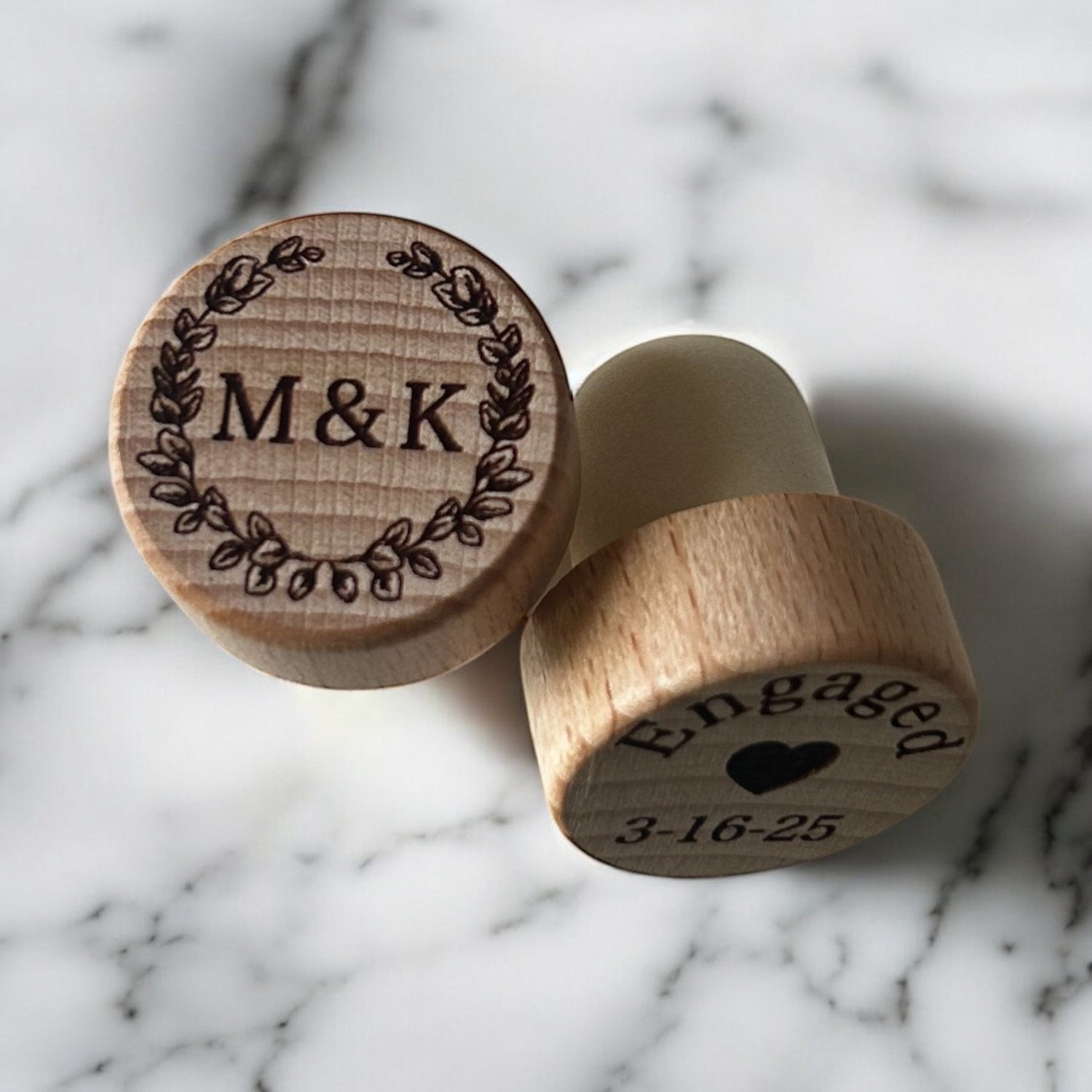 Custom Engraved Wine Stoppers - Set of 2