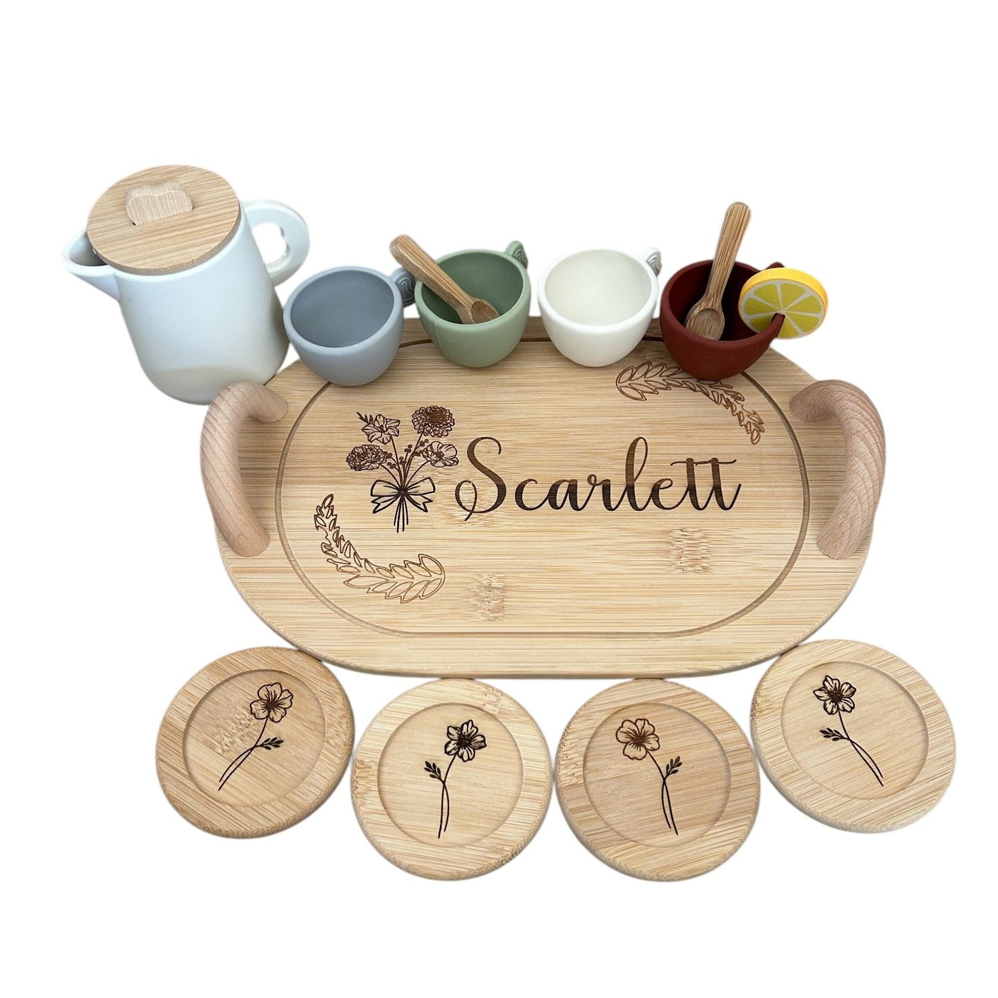 Custom Engraved Tea Set