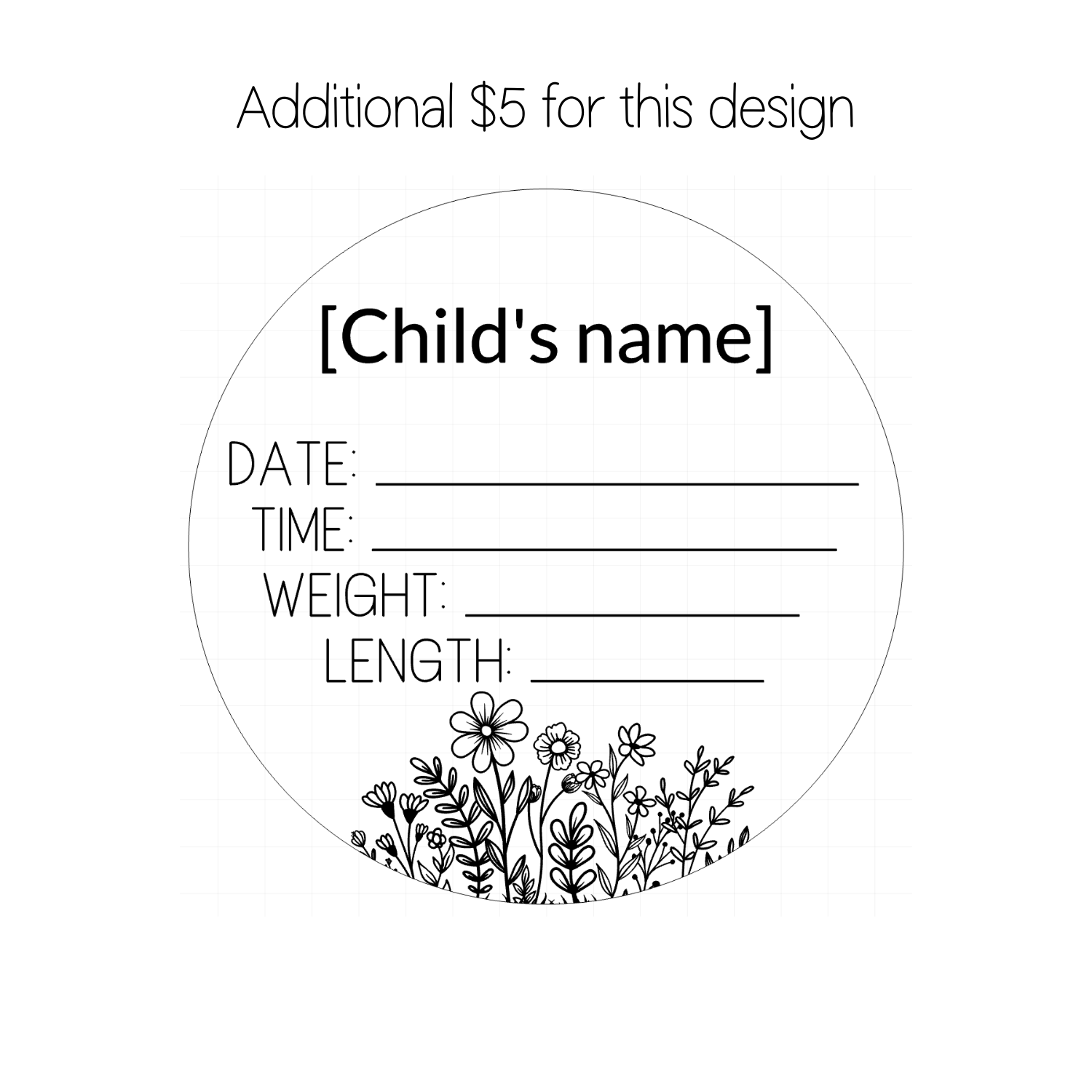 Engraved Birth Announcement Sign