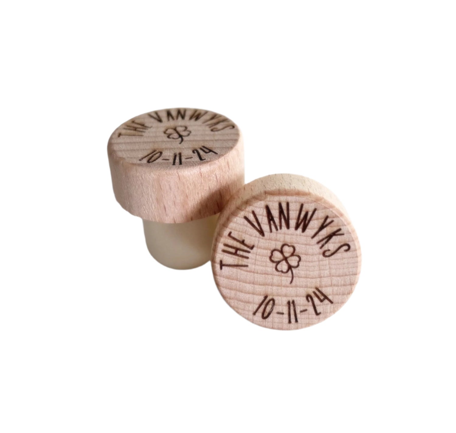 Custom Engraved Wine Stoppers - Set of 2
