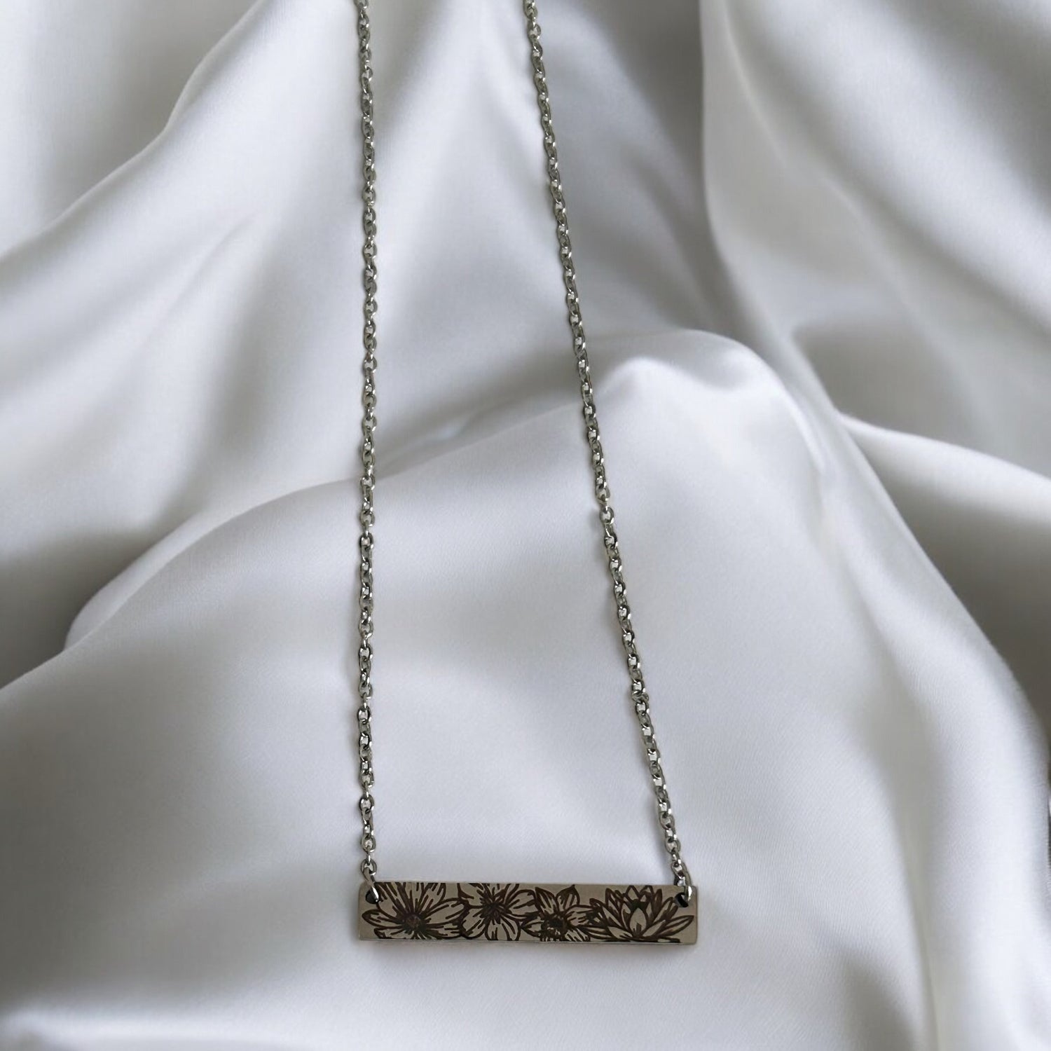 Custom Engraved Bar Necklace - Free Shipping
