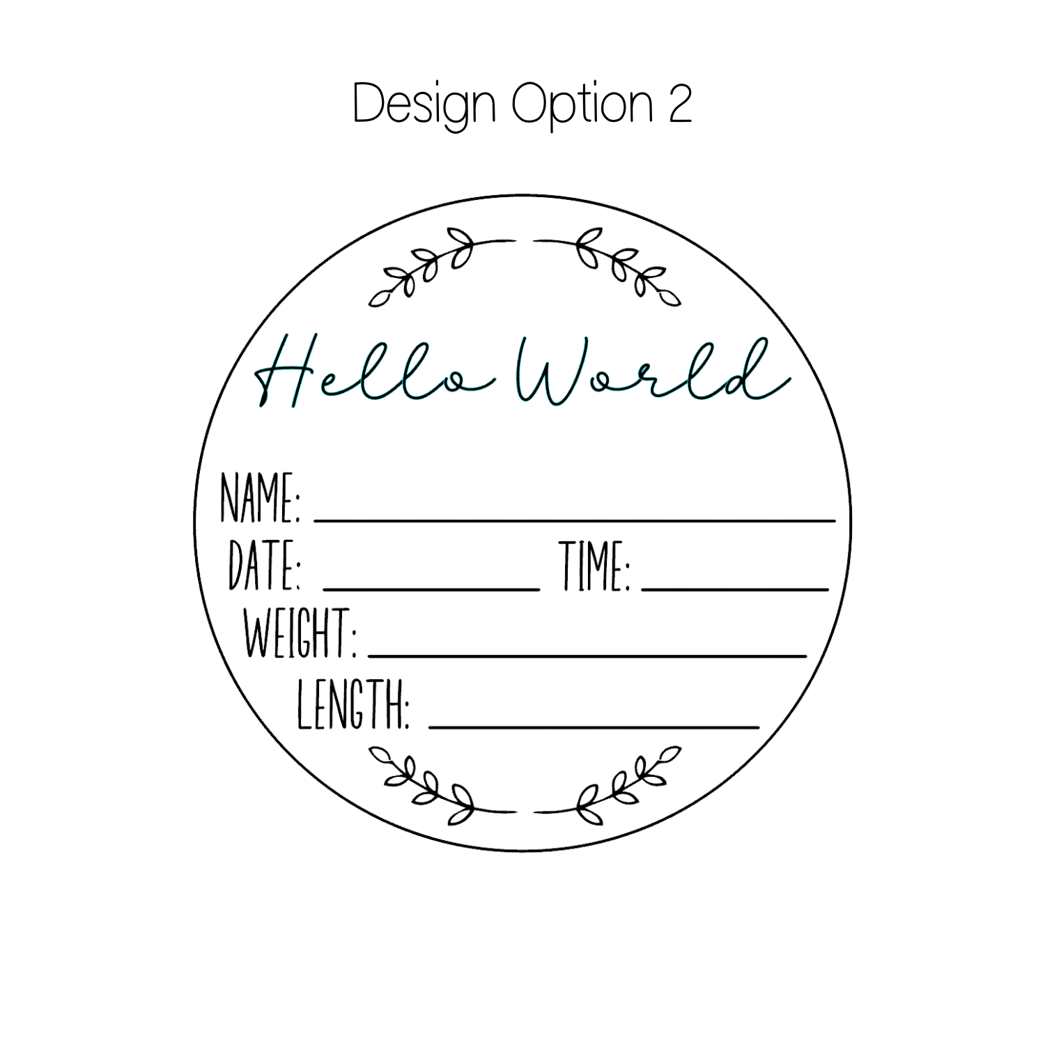 Engraved Birth Announcement Sign