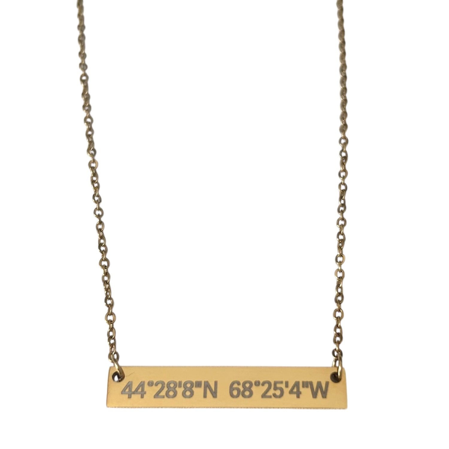 Custom Engraved Bar Necklace - Free Shipping