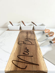 Personalized Marble Charcuterie Board Set – Custom Engraved 11-Piece Gift