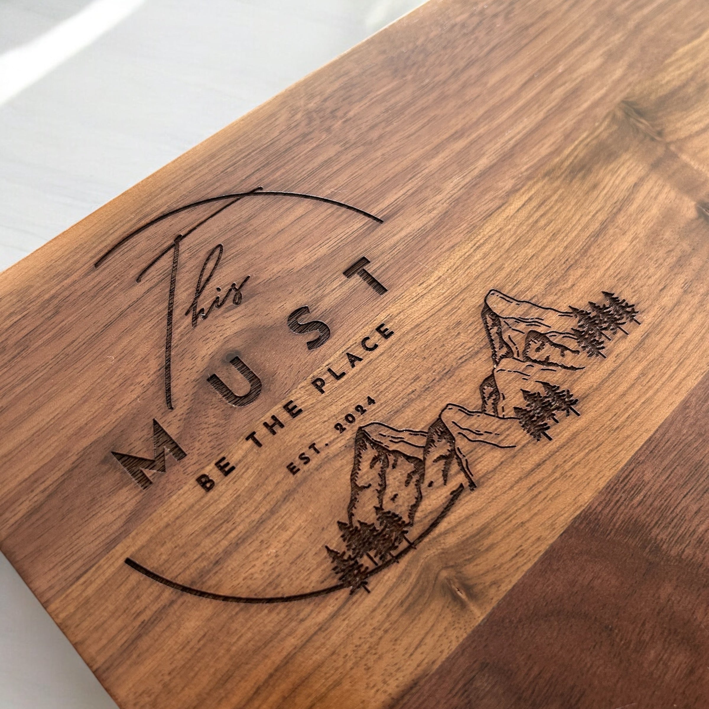 Custom Engraved Walnut Cutting Board