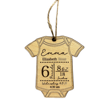 Custom Engraved Birth Stat Ornament