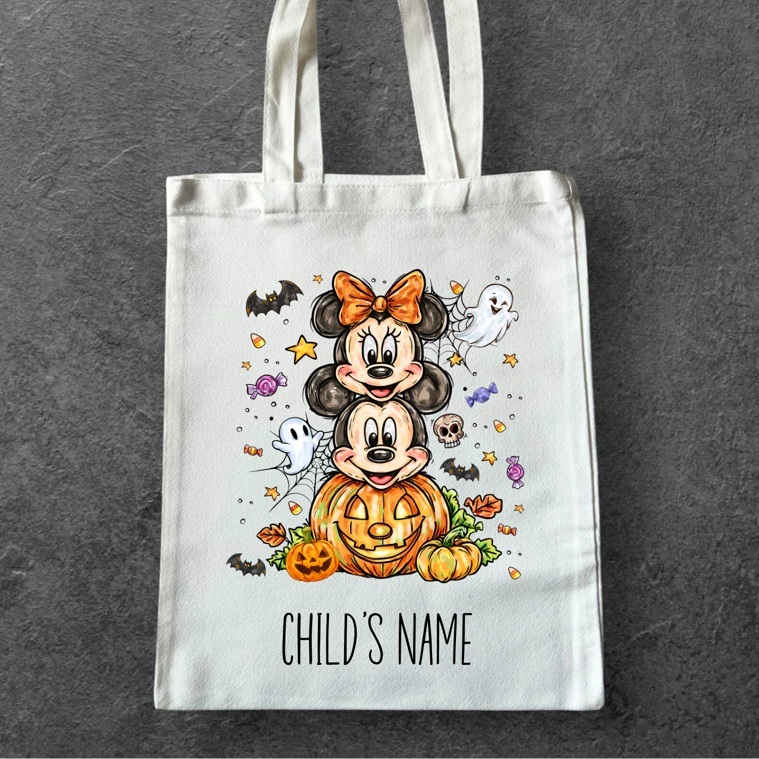 Personalized Trick or Treat Tote Bag - Mouse