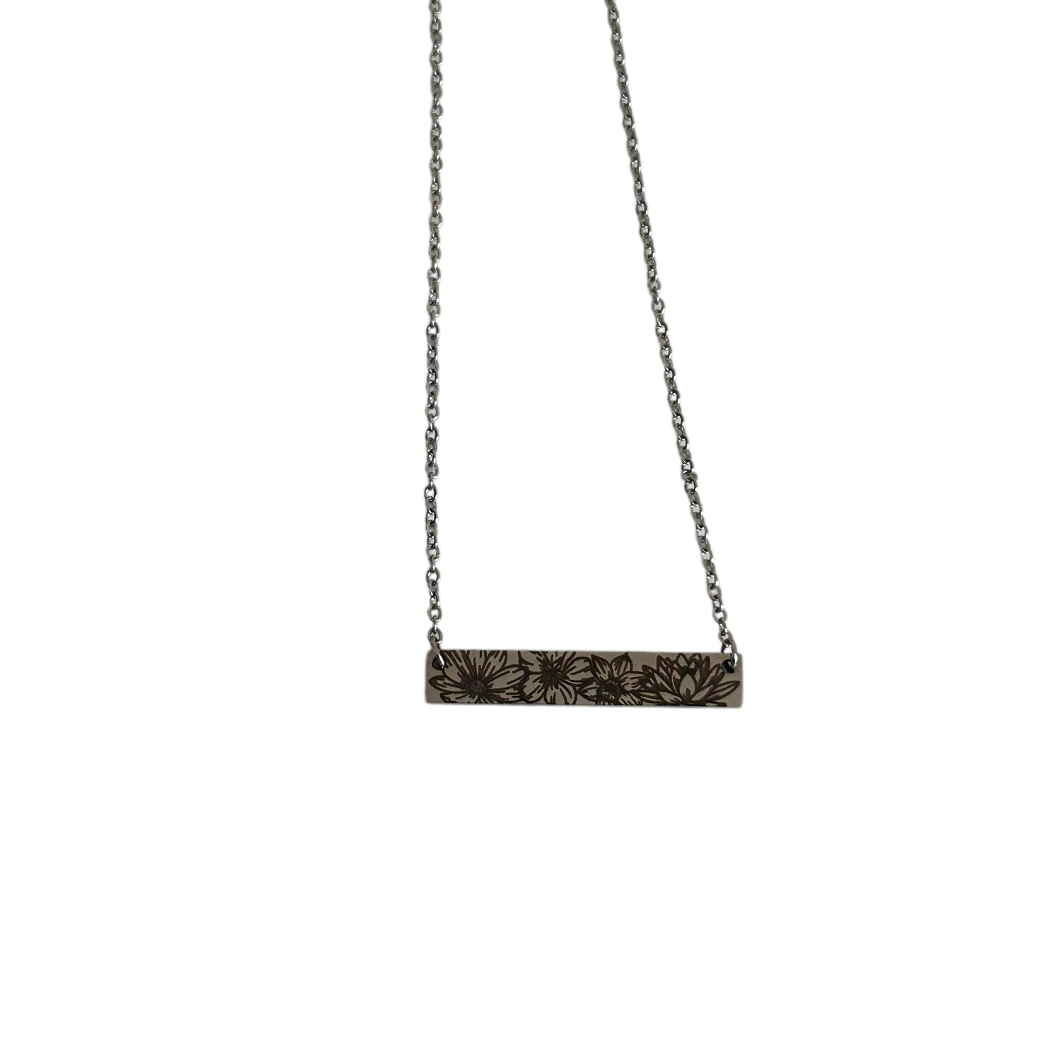 Custom Engraved Bar Necklace - Free Shipping