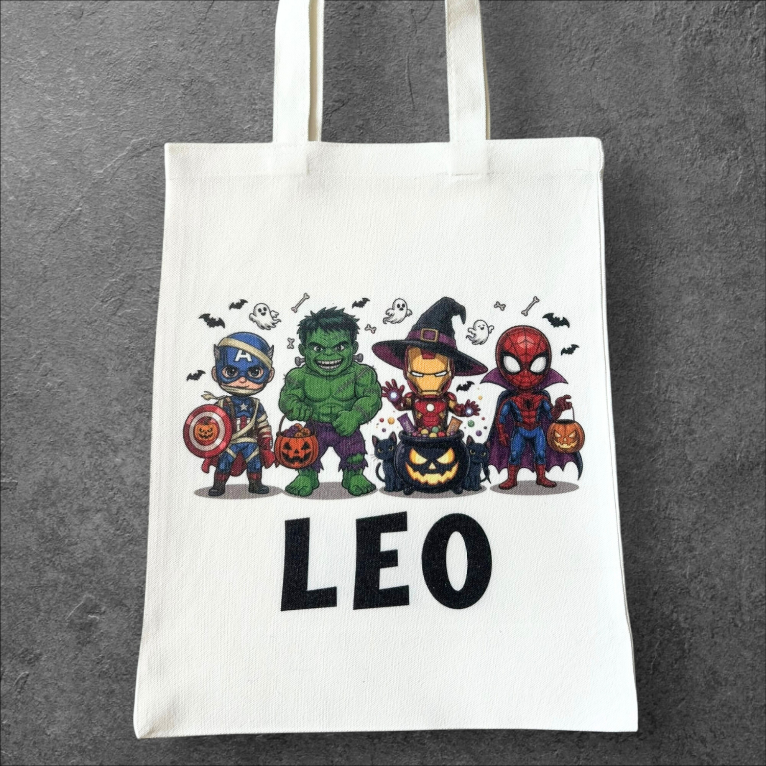 Personalized Trick or Treat Tote Bag - Superhero